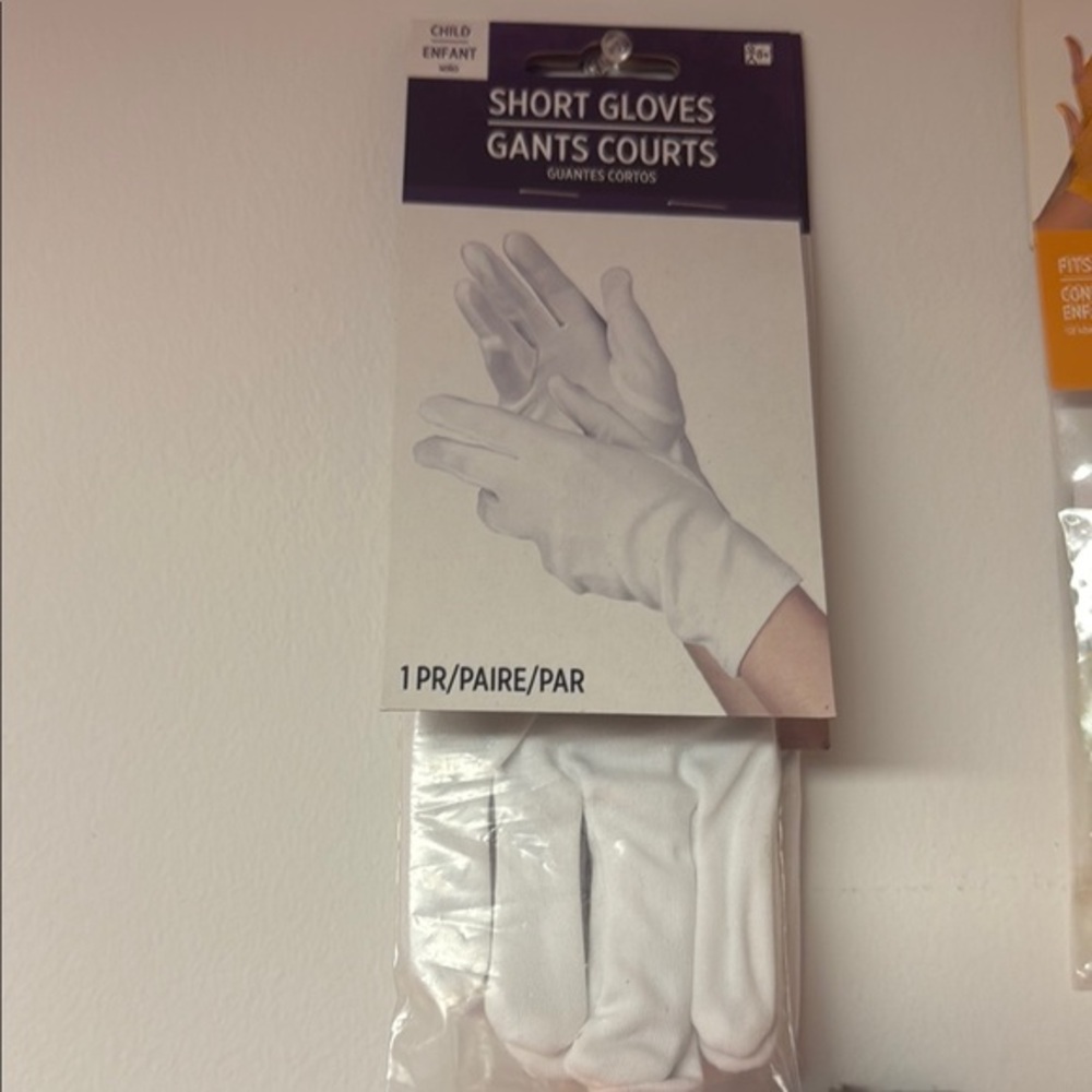 Halloween White Short Gloves for Children